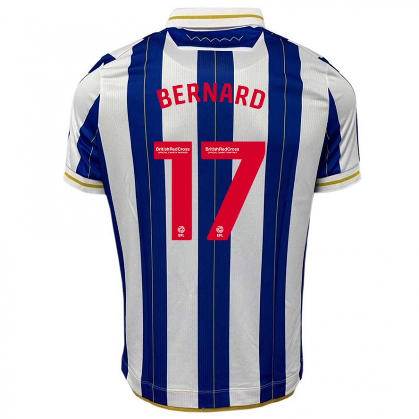 Niño Camiseta Di'shon Bernard #17 Azul Blanco 1ª Equipación 2023/24 La Camisa Perú