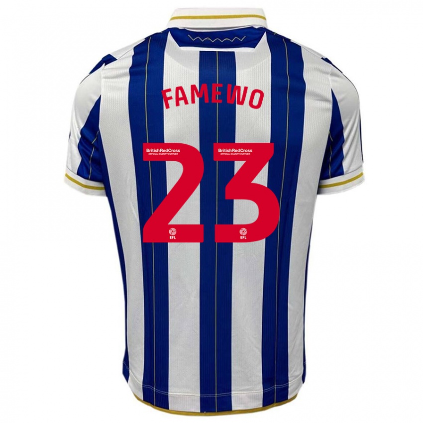 Niño Camiseta Akin Famewo #23 Azul Blanco 1ª Equipación 2023/24 La Camisa Perú