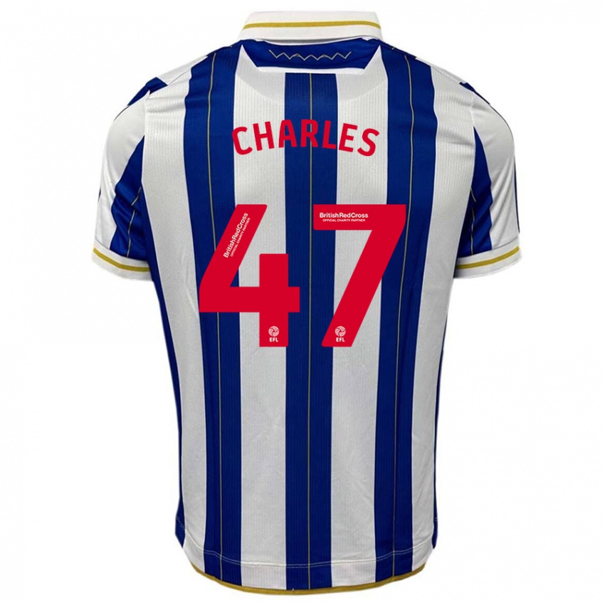 Niño Camiseta Pierce Charles #47 Azul Blanco 1ª Equipación 2023/24 La Camisa Perú