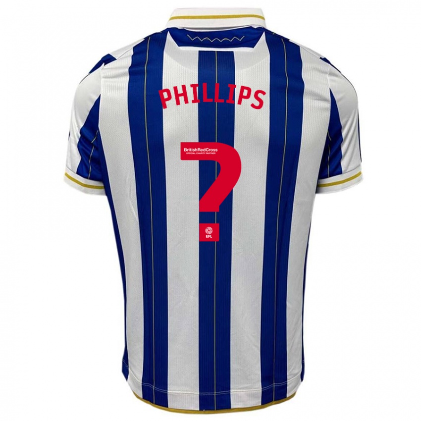 Niño Camiseta Jack Phillips #0 Azul Blanco 1ª Equipación 2023/24 La Camisa Perú