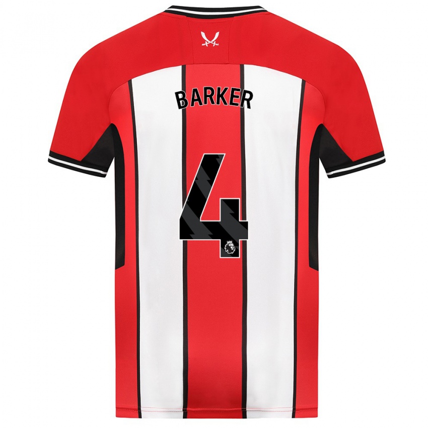 Niño Camiseta Sophie Barker #4 Rojo 1ª Equipación 2023/24 La Camisa Perú