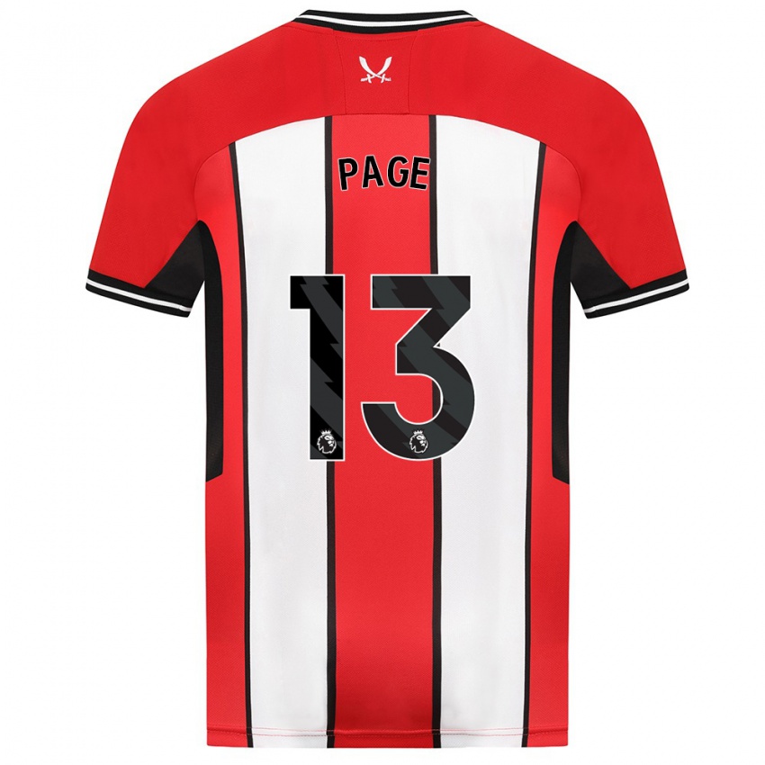 Niño Camiseta Olivia Jane Page #13 Rojo 1ª Equipación 2023/24 La Camisa Perú