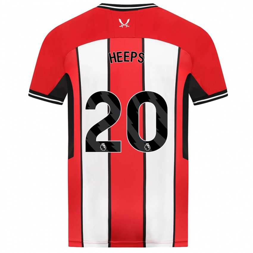 Niño Camiseta Eleanor Heeps #20 Rojo 1ª Equipación 2023/24 La Camisa Perú