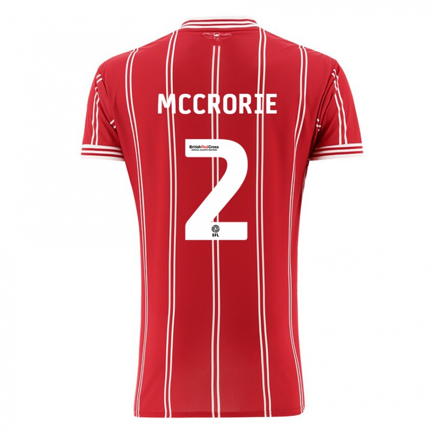 Niño Camiseta Ross Mccrorie #2 Rojo 1ª Equipación 2023/24 La Camisa Perú