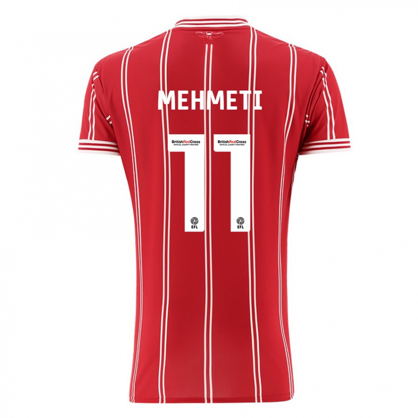 Niño Camiseta Anis Mehmeti #11 Rojo 1ª Equipación 2023/24 La Camisa Perú