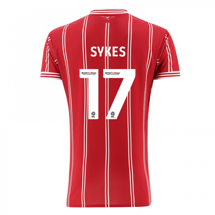 Niño Camiseta Mark Sykes #17 Rojo 1ª Equipación 2023/24 La Camisa Perú