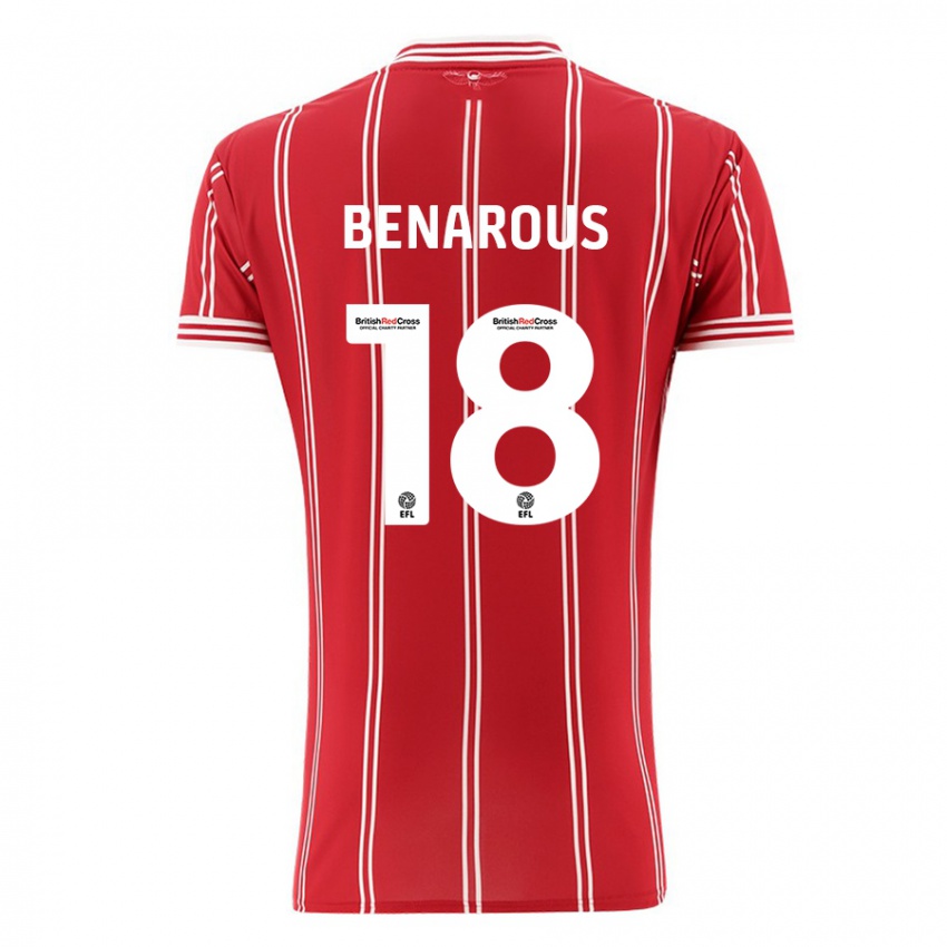 Niño Camiseta Ayman Benarous #18 Rojo 1ª Equipación 2023/24 La Camisa Perú