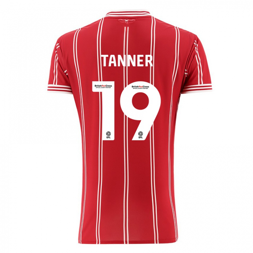 Niño Camiseta George Tanner #19 Rojo 1ª Equipación 2023/24 La Camisa Perú