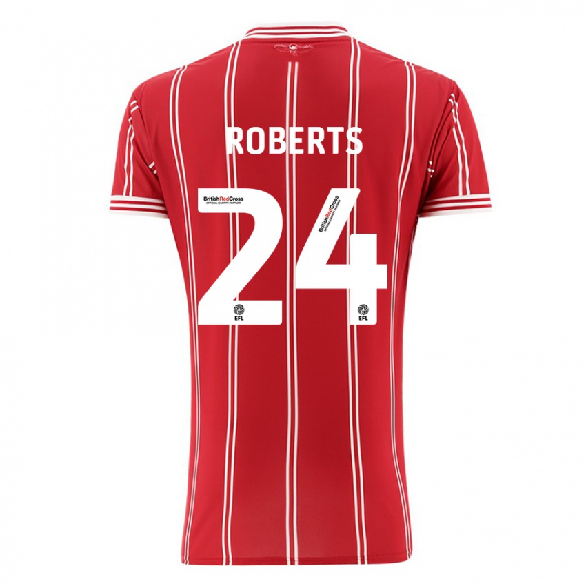 Niño Camiseta Haydon Roberts #24 Rojo 1ª Equipación 2023/24 La Camisa Perú