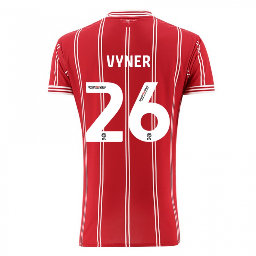 Niño Camiseta Zak Vyner #26 Rojo 1ª Equipación 2023/24 La Camisa Perú