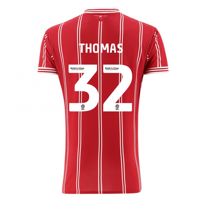 Niño Camiseta Lewis Thomas #32 Rojo 1ª Equipación 2023/24 La Camisa Perú