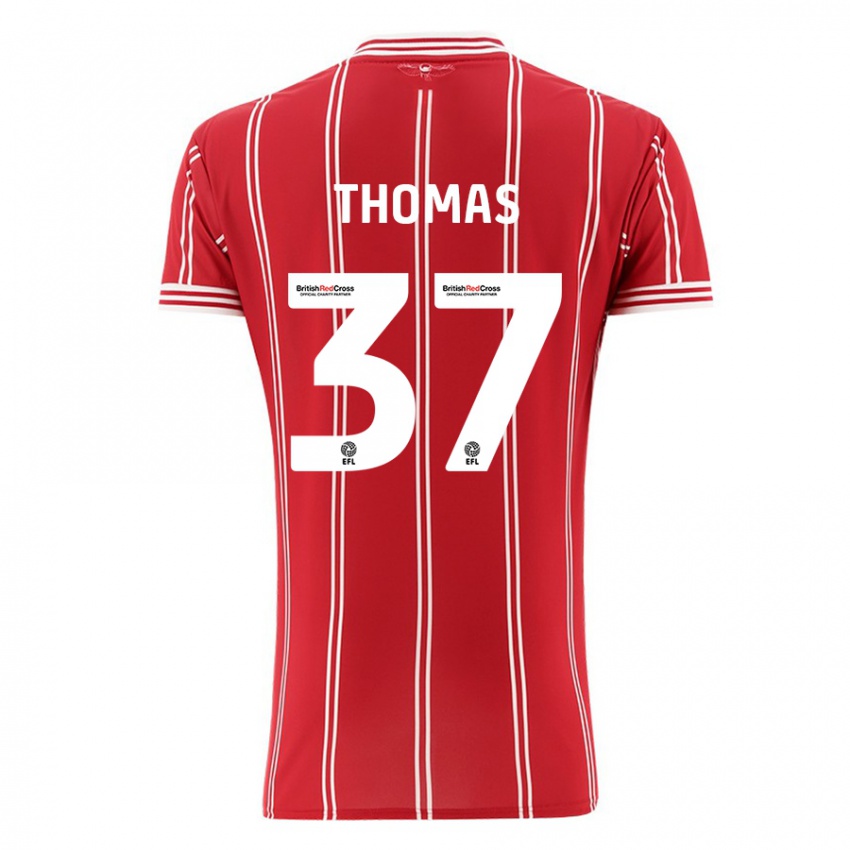 Niño Camiseta Olly Thomas #37 Rojo 1ª Equipación 2023/24 La Camisa Perú