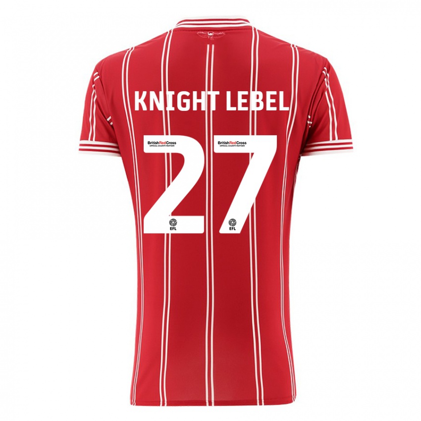 Niño Camiseta Jamie Knight-Lebel #27 Rojo 1ª Equipación 2023/24 La Camisa Perú