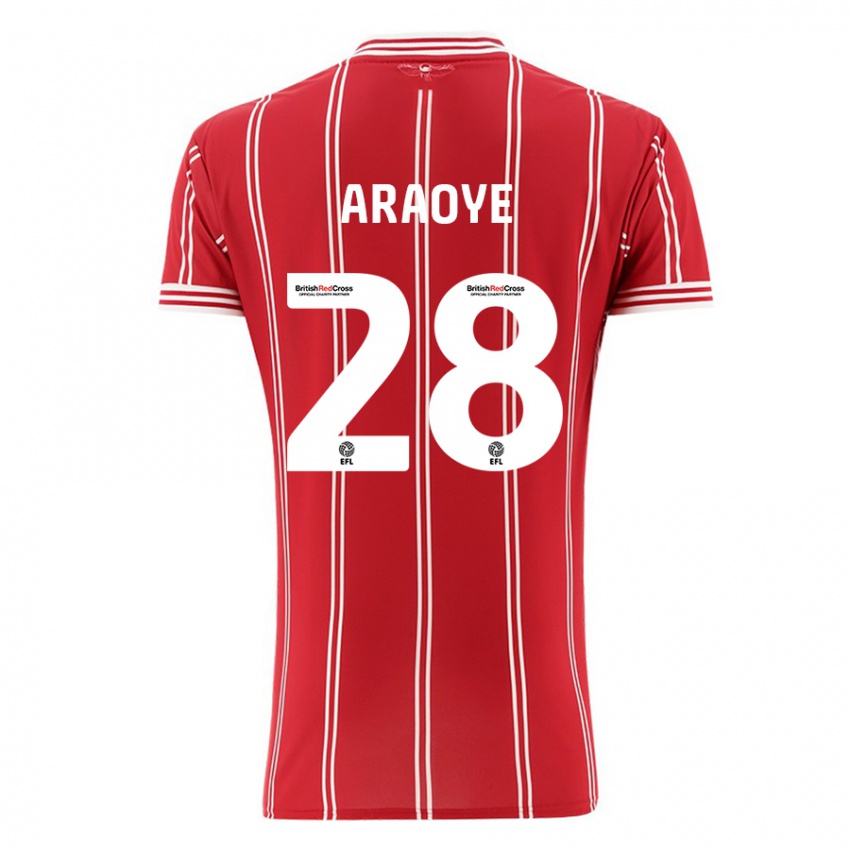 Niño Camiseta Raphael Araoye #28 Rojo 1ª Equipación 2023/24 La Camisa Perú