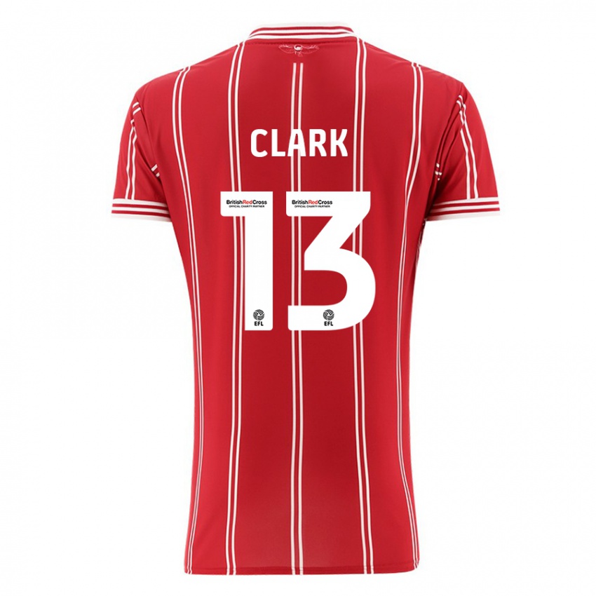 Niño Camiseta Olivia Clark #13 Rojo 1ª Equipación 2023/24 La Camisa Perú