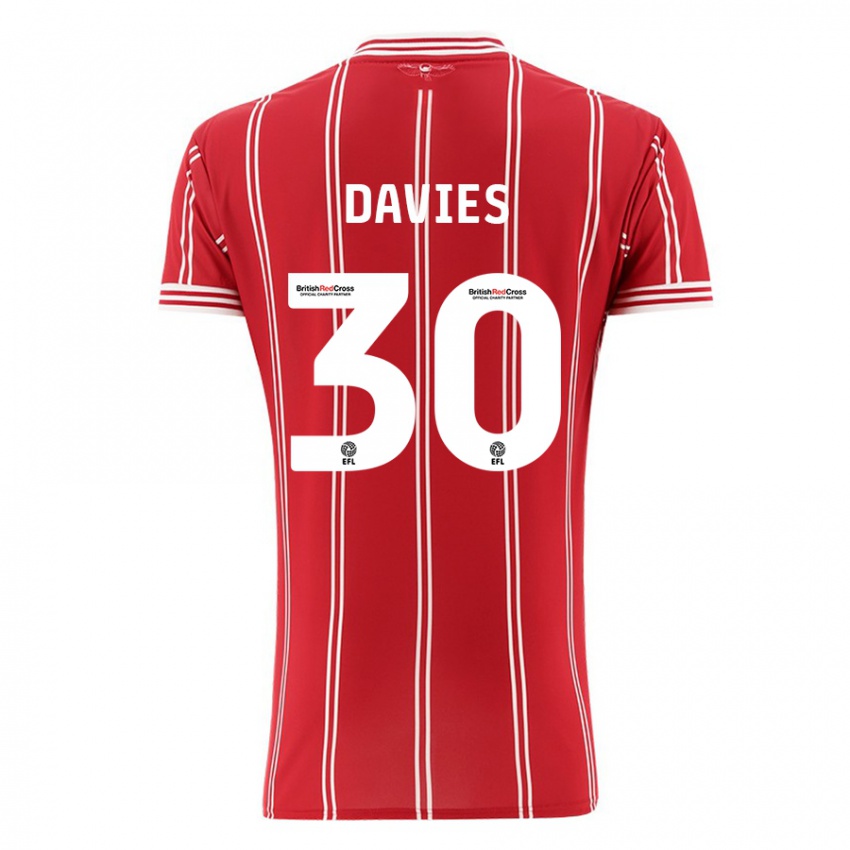 Niño Camiseta Yasmin Davies #30 Rojo 1ª Equipación 2023/24 La Camisa Perú