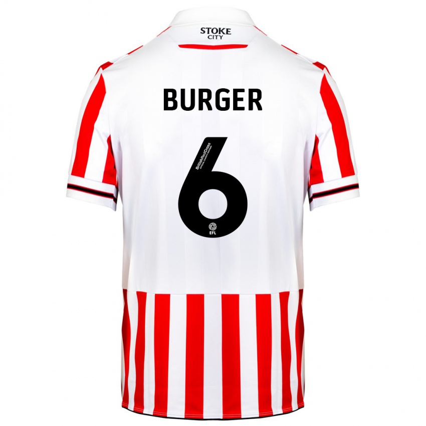 Niño Camiseta Wouter Burger #6 Rojo Blanco 1ª Equipación 2023/24 La Camisa Perú