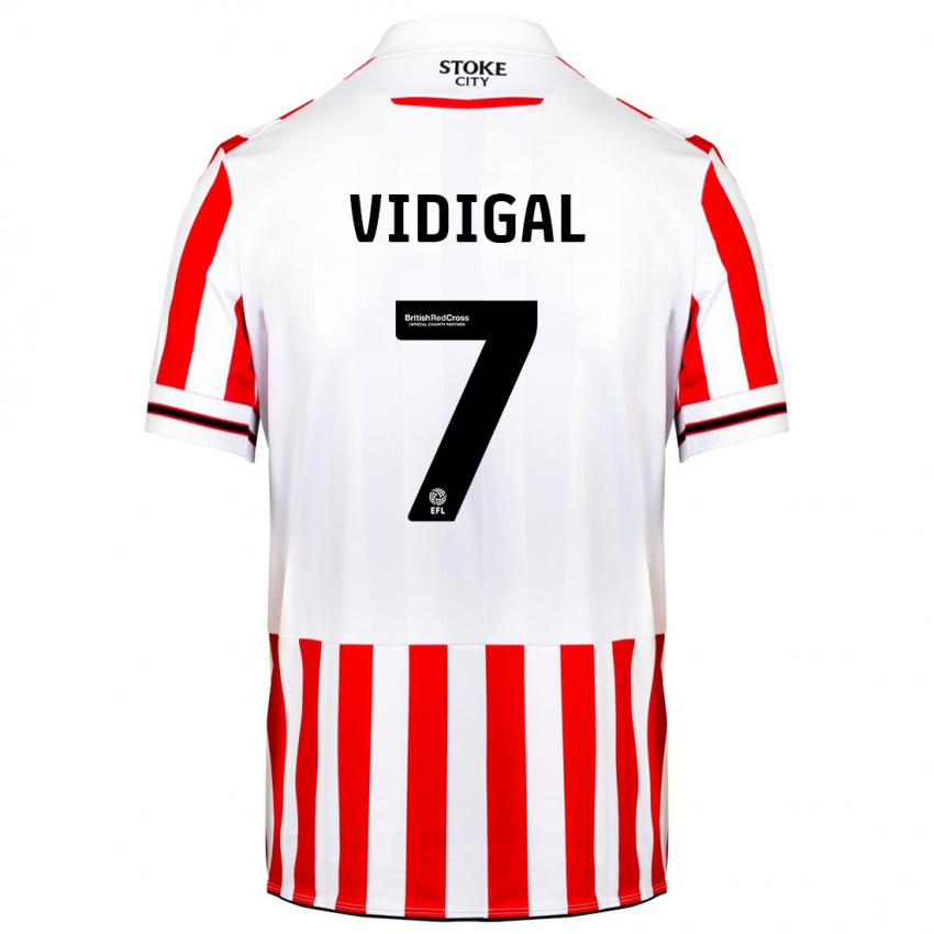 Niño Camiseta André Vidigal #7 Rojo Blanco 1ª Equipación 2023/24 La Camisa Perú