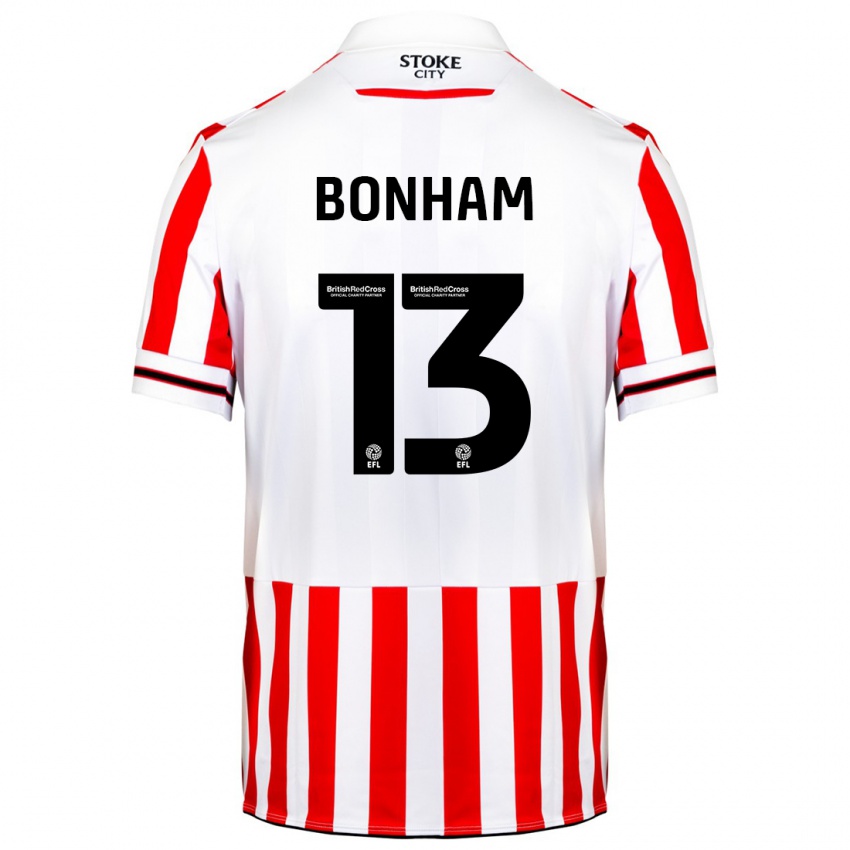 Niño Camiseta Jack Bonham #13 Rojo Blanco 1ª Equipación 2023/24 La Camisa Perú