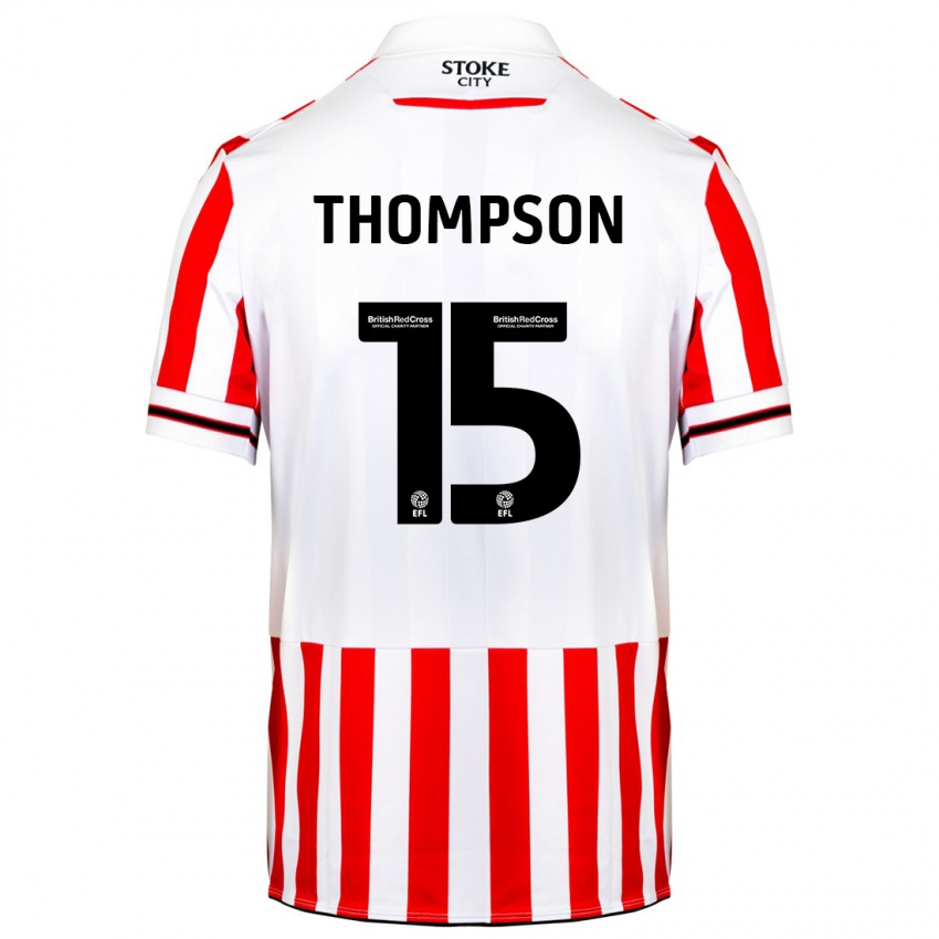 Niño Camiseta Jordan Thompson #15 Rojo Blanco 1ª Equipación 2023/24 La Camisa Perú