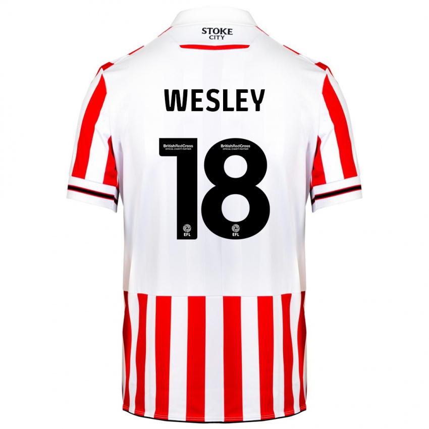 Niño Camiseta Wesley Moraes #18 Rojo Blanco 1ª Equipación 2023/24 La Camisa Perú