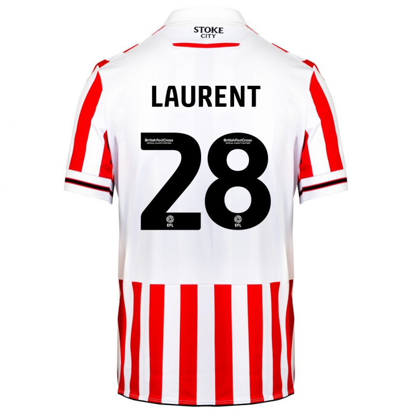 Niño Camiseta Josh Laurent #28 Rojo Blanco 1ª Equipación 2023/24 La Camisa Perú