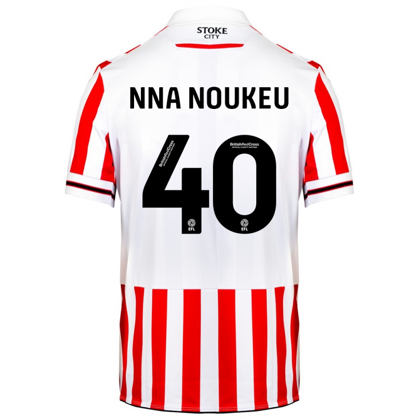 Niño Camiseta Blondy Nna Noukeu #40 Rojo Blanco 1ª Equipación 2023/24 La Camisa Perú