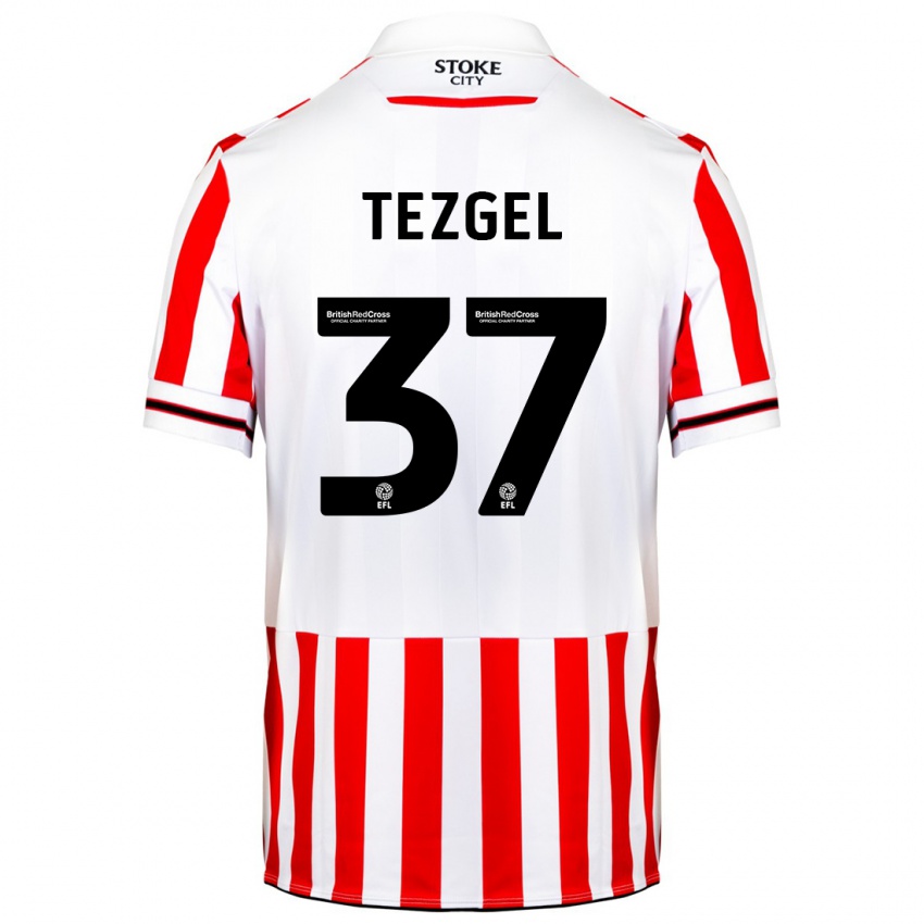 Niño Camiseta Emre Tezgel #37 Rojo Blanco 1ª Equipación 2023/24 La Camisa Perú