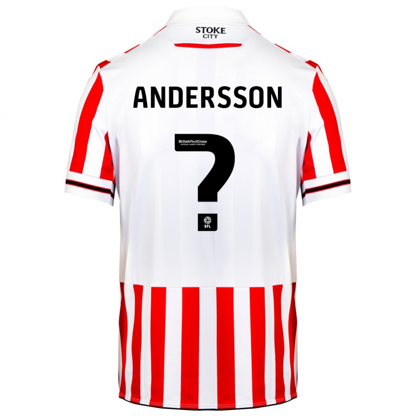 Niño Camiseta Edwin Andersson #0 Rojo Blanco 1ª Equipación 2023/24 La Camisa Perú