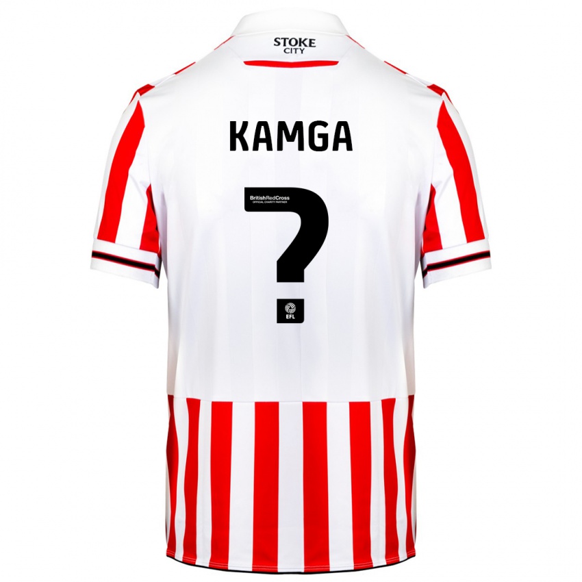 Niño Camiseta Ian Kamga #0 Rojo Blanco 1ª Equipación 2023/24 La Camisa Perú