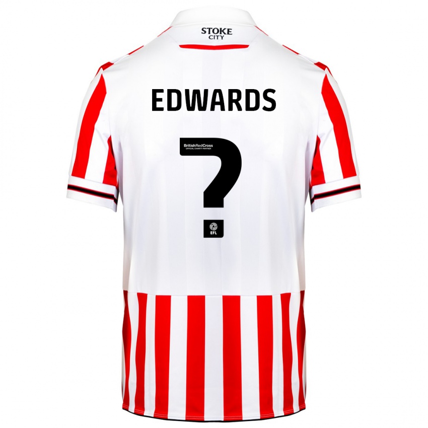 Niño Camiseta Charlie Edwards #0 Rojo Blanco 1ª Equipación 2023/24 La Camisa Perú