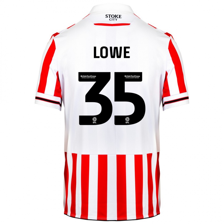 Niño Camiseta Nathan Lowe #35 Rojo Blanco 1ª Equipación 2023/24 La Camisa Perú