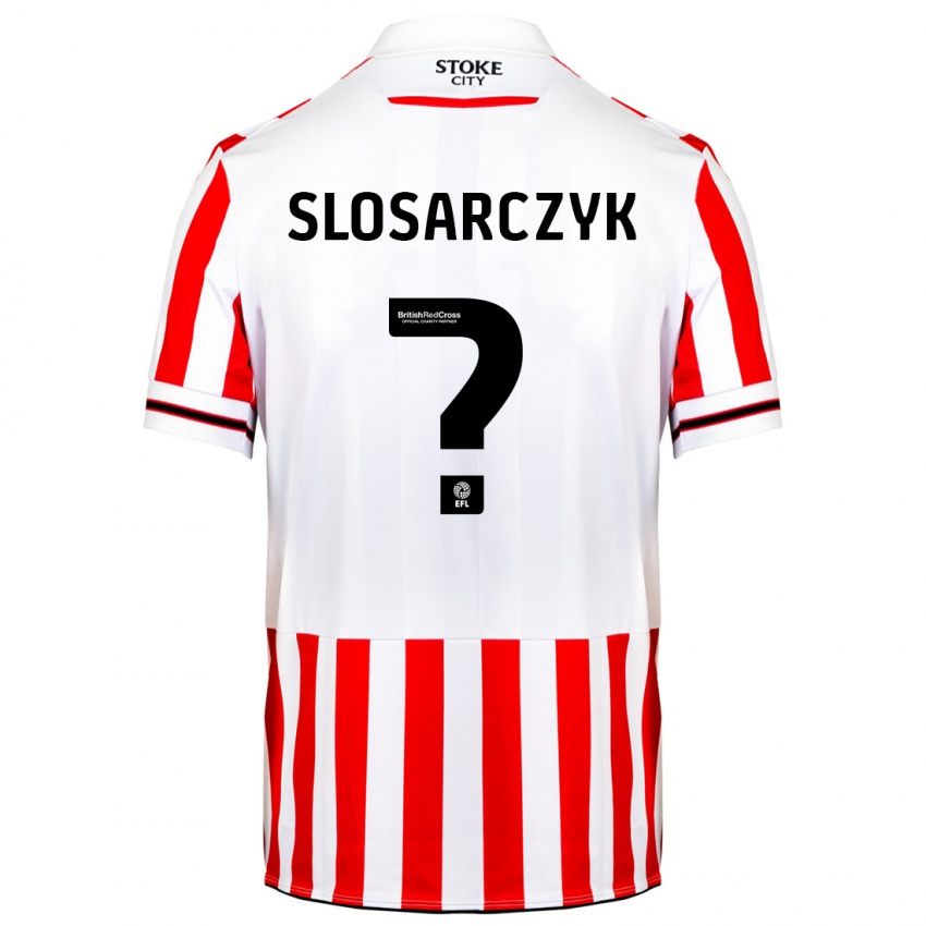 Niño Camiseta Nikolas Slosarczyk #0 Rojo Blanco 1ª Equipación 2023/24 La Camisa Perú