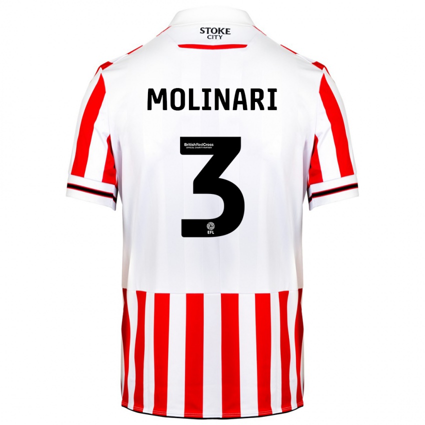 Niño Camiseta Lucia Molinari #3 Rojo Blanco 1ª Equipación 2023/24 La Camisa Perú