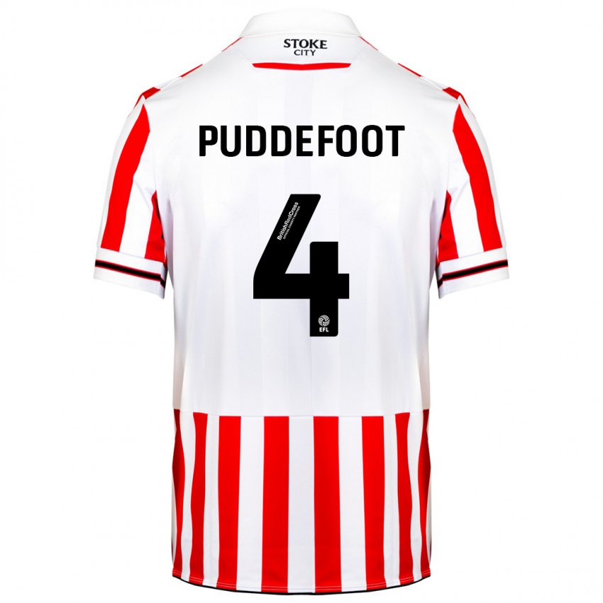 Niño Camiseta Danielle Puddefoot #4 Rojo Blanco 1ª Equipación 2023/24 La Camisa Perú