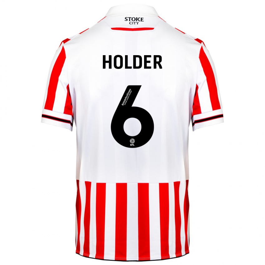 Niño Camiseta Molly Holder #6 Rojo Blanco 1ª Equipación 2023/24 La Camisa Perú