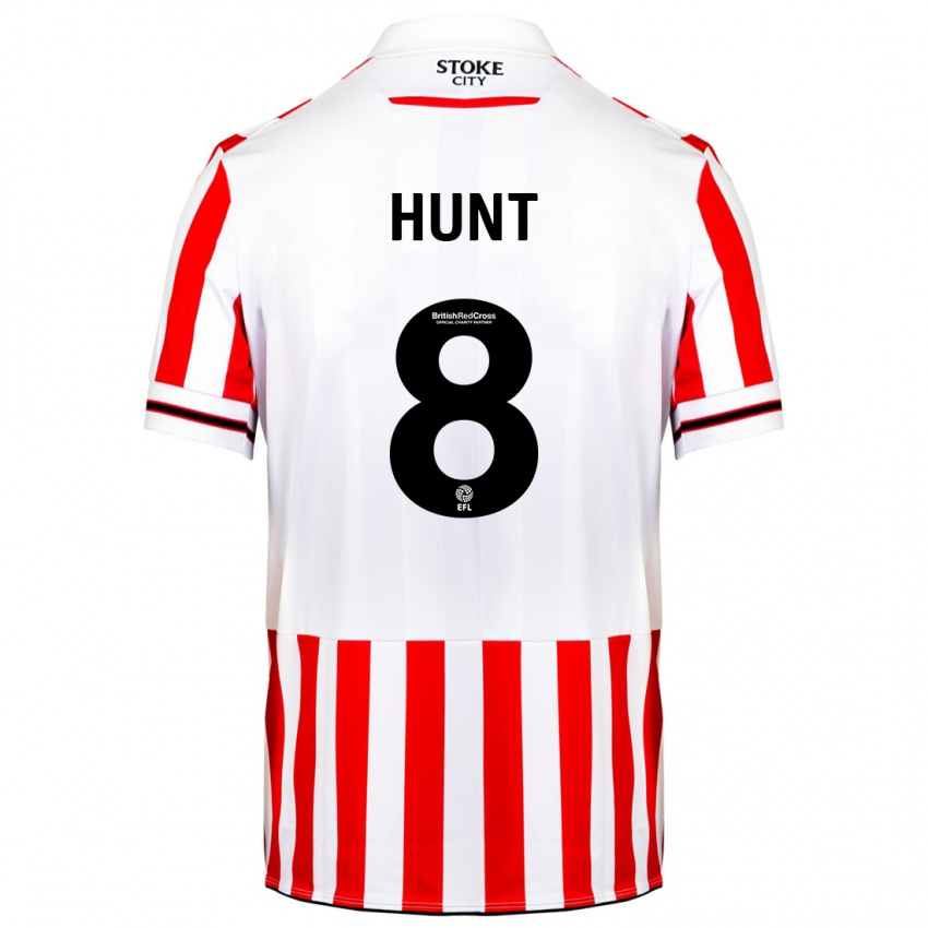 Niño Camiseta Abby Hunt #8 Rojo Blanco 1ª Equipación 2023/24 La Camisa Perú