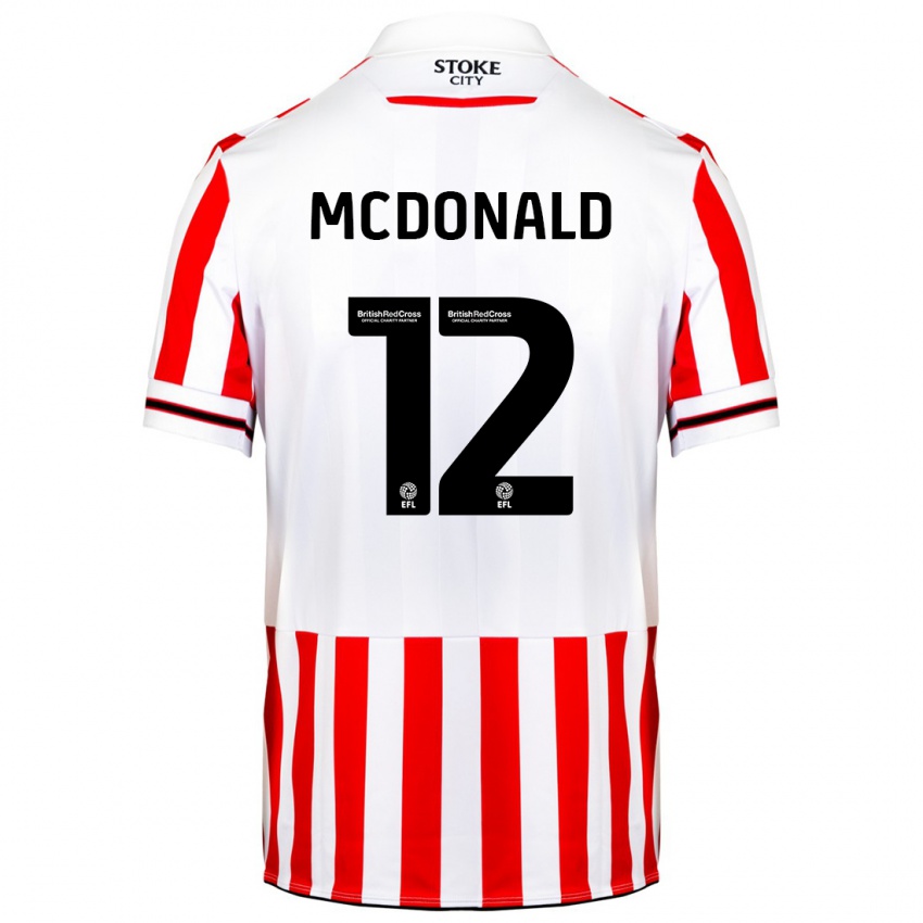 Niño Camiseta Kayleigh Mcdonald #12 Rojo Blanco 1ª Equipación 2023/24 La Camisa Perú