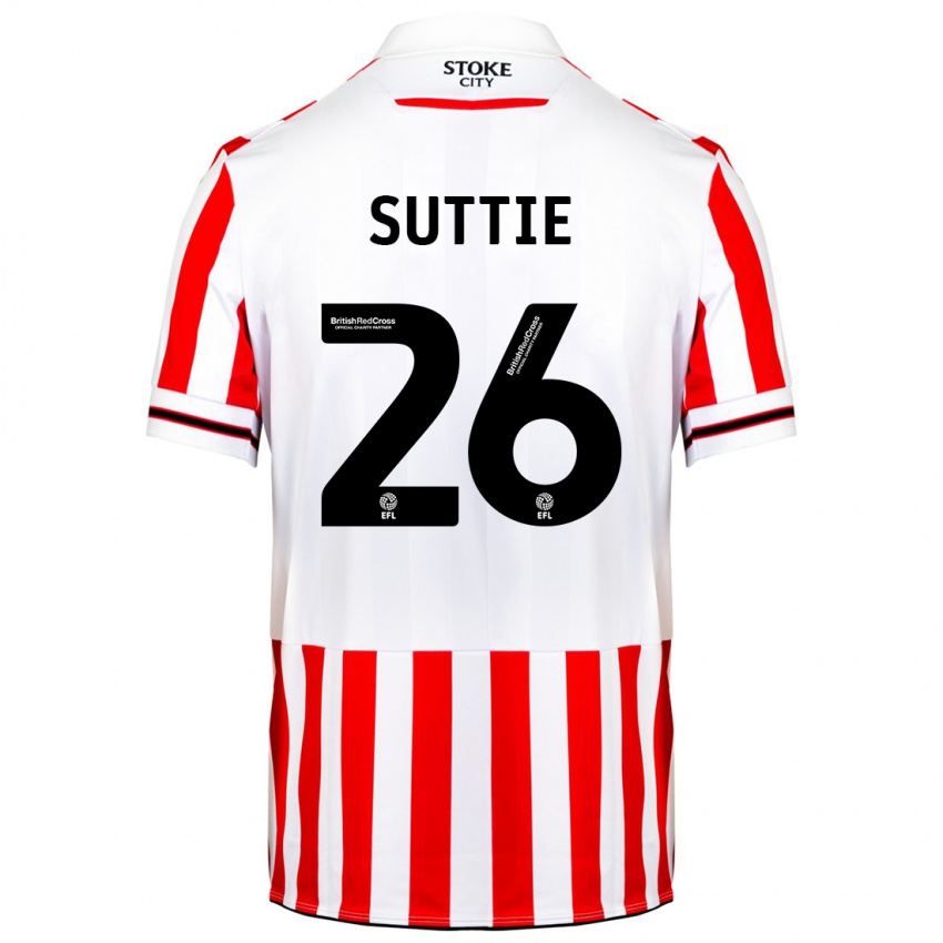 Niño Camiseta Arabella Suttie #26 Rojo Blanco 1ª Equipación 2023/24 La Camisa Perú