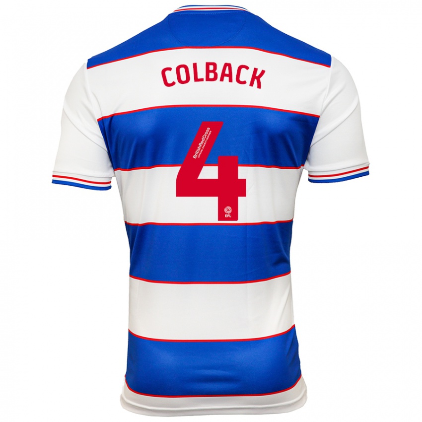 Niño Camiseta Jack Colback #4 Blanco Azul 1ª Equipación 2023/24 La Camisa Perú