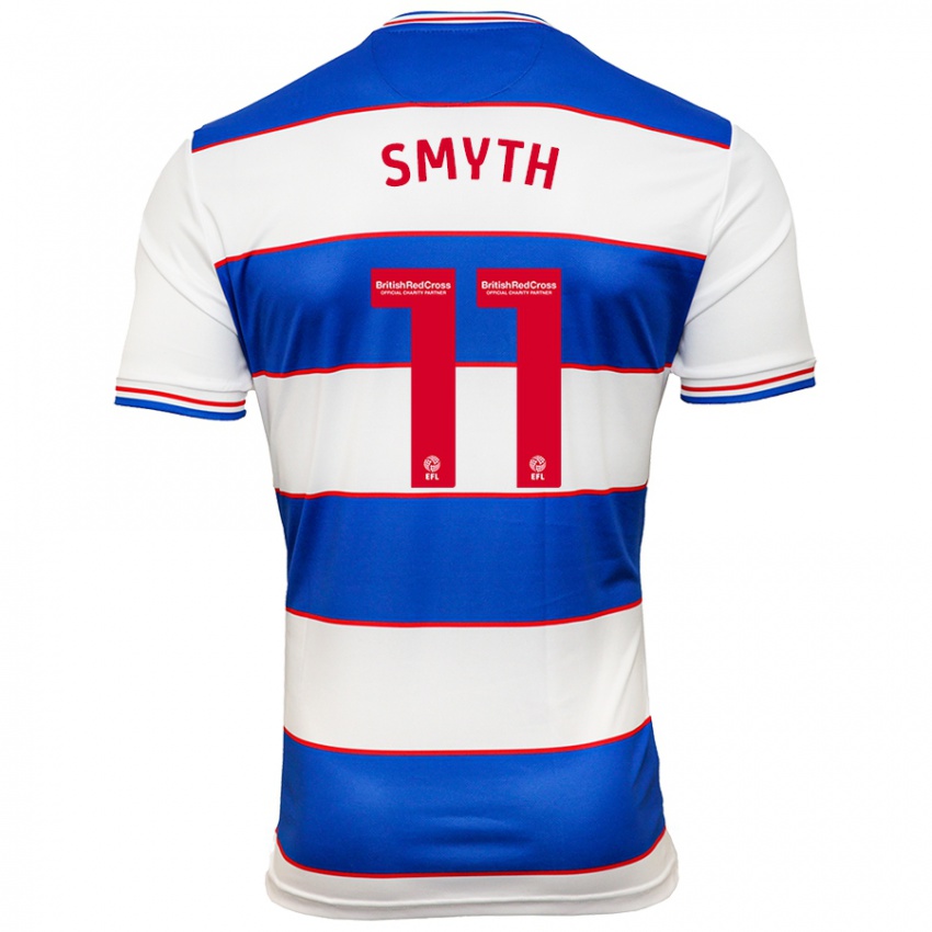 Niño Camiseta Paul Smyth #11 Blanco Azul 1ª Equipación 2023/24 La Camisa Perú