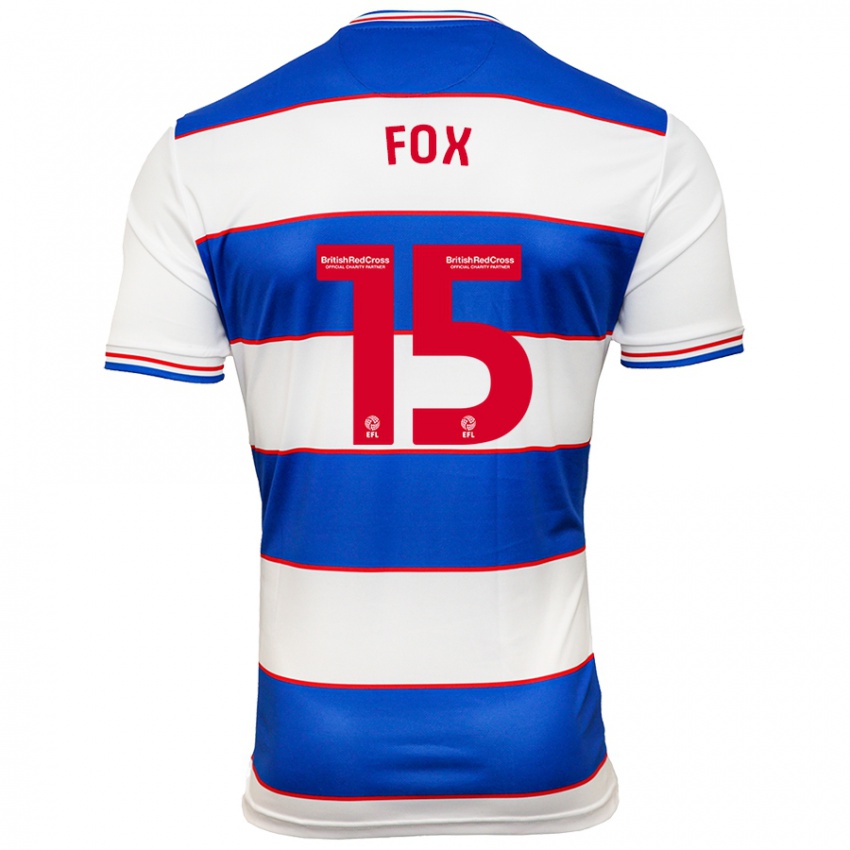 Niño Camiseta Morgan Fox #15 Blanco Azul 1ª Equipación 2023/24 La Camisa Perú