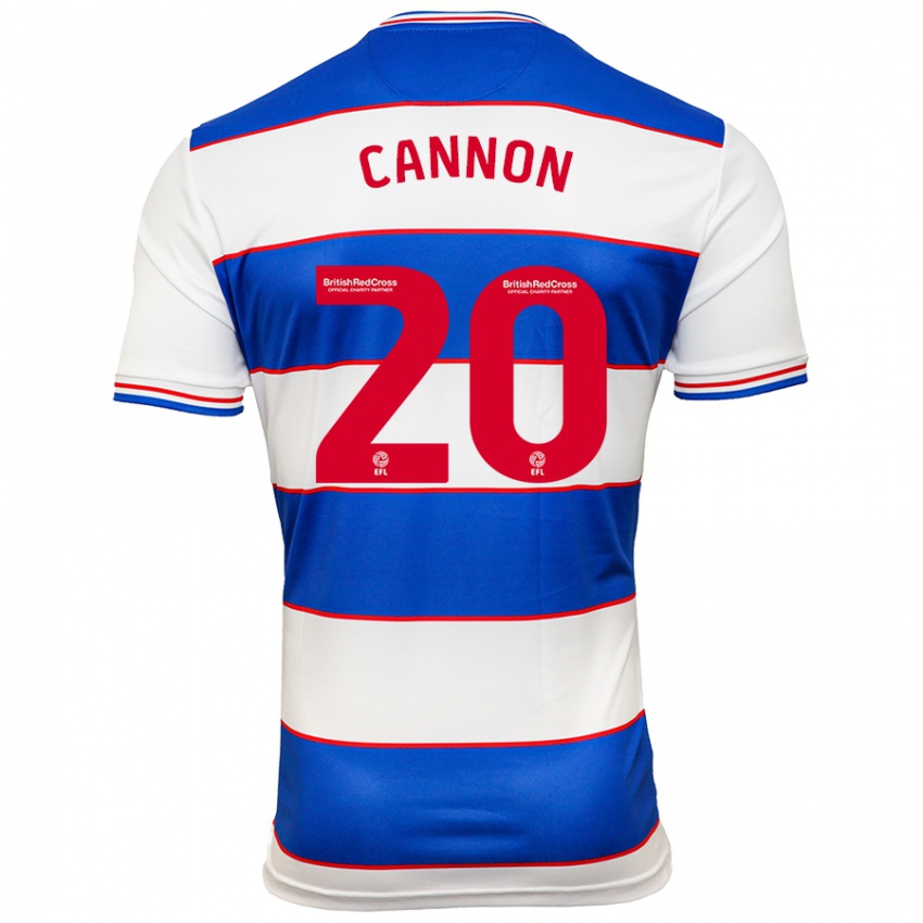 Niño Camiseta Reggie Cannon #20 Blanco Azul 1ª Equipación 2023/24 La Camisa Perú