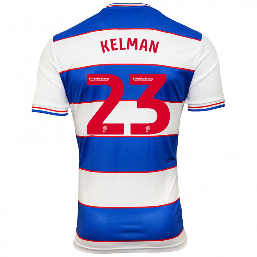 Niño Camiseta Charlie Kelman #23 Blanco Azul 1ª Equipación 2023/24 La Camisa Perú