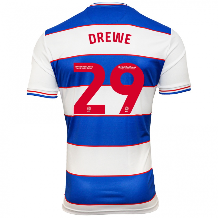 Niño Camiseta Aaron Drewe #29 Blanco Azul 1ª Equipación 2023/24 La Camisa Perú