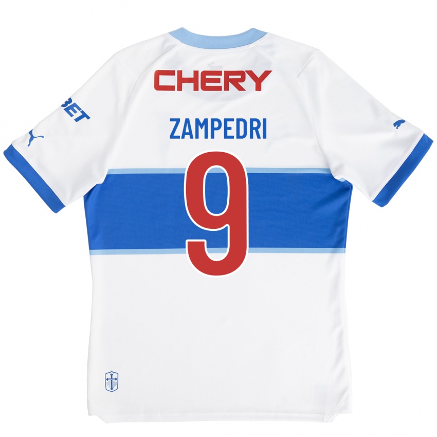 Niño Camiseta Fernando Zampedri #9 Blanco 1ª Equipación 2023/24 La Camisa Perú