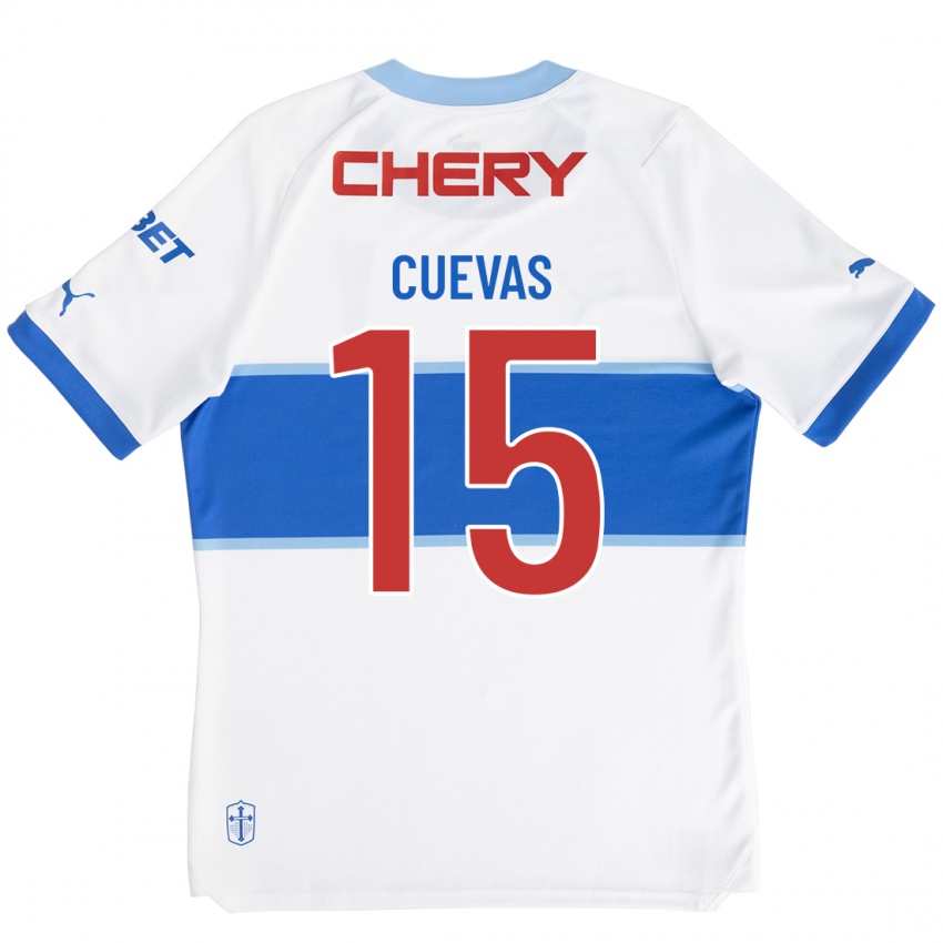 Niño Camiseta Cristian Cuevas #15 Blanco 1ª Equipación 2023/24 La Camisa Perú