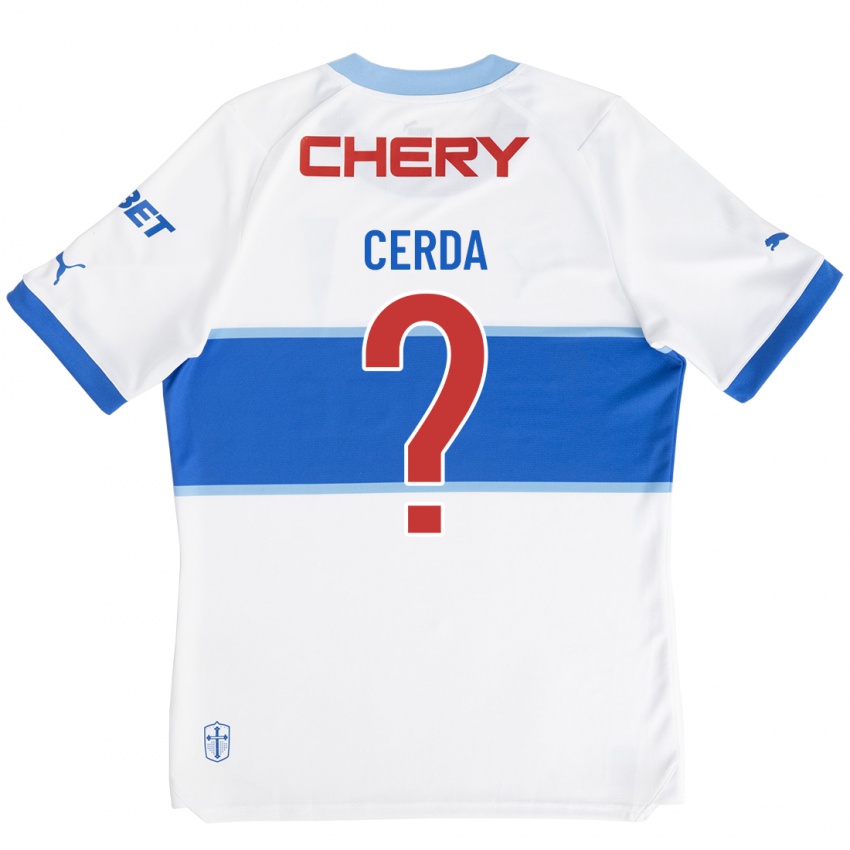 Niño Camiseta Axel Cerda #0 Blanco 1ª Equipación 2023/24 La Camisa Perú