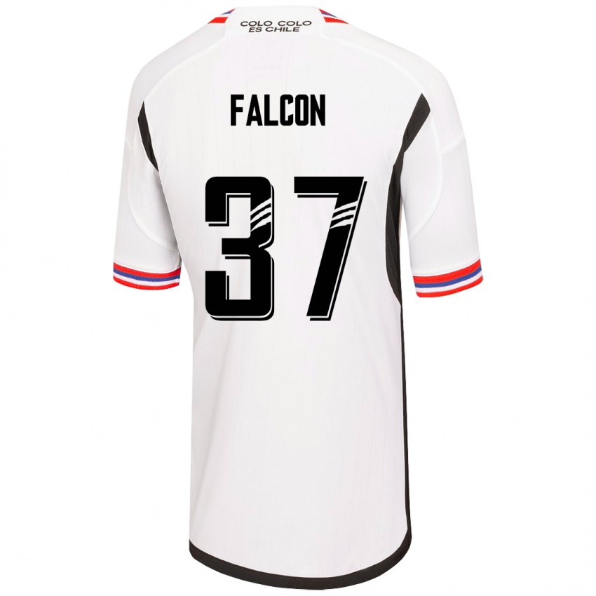 Niño Camiseta Maximiliano Falcón #37 Blanco 1ª Equipación 2023/24 La Camisa Perú