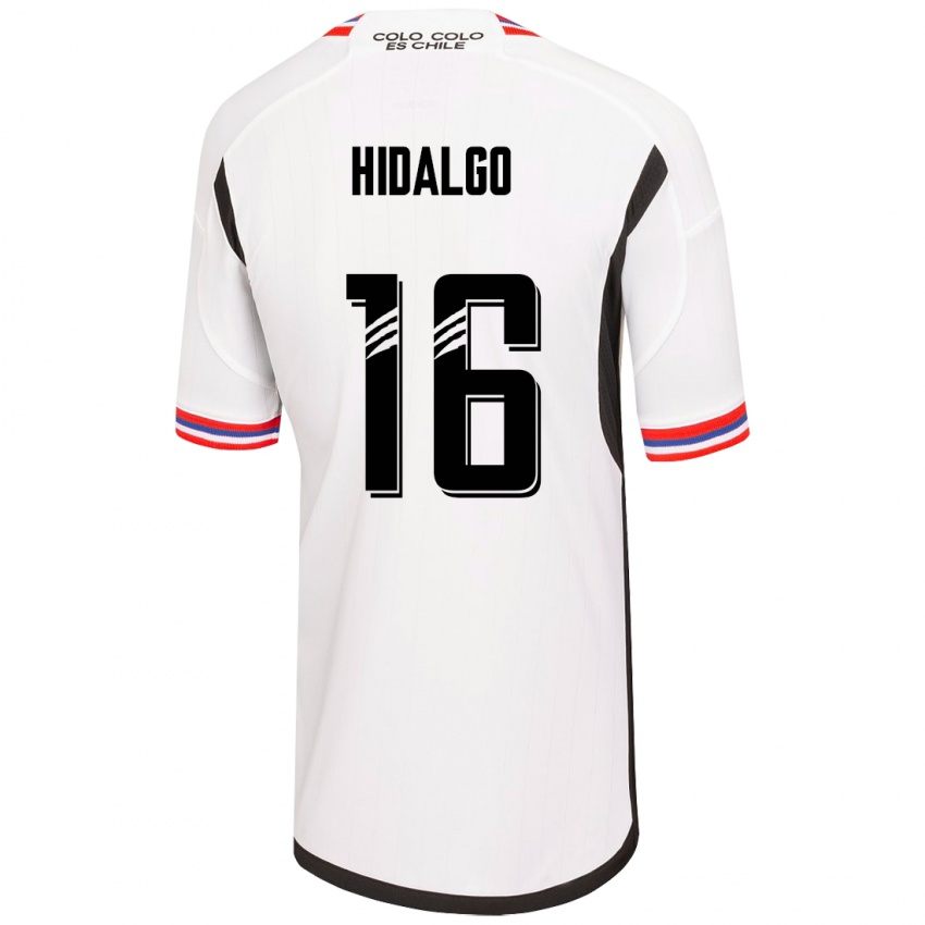 Niño Camiseta Fernanda Hidalgo #16 Blanco 1ª Equipación 2023/24 La Camisa Perú